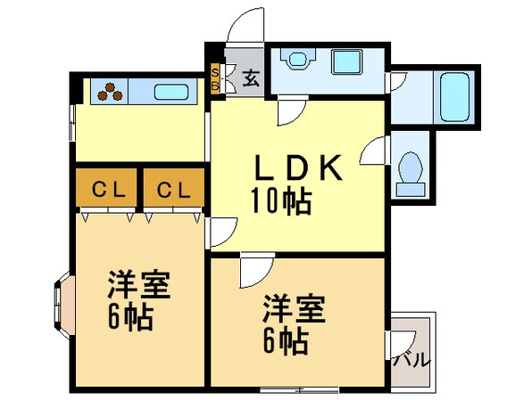 ヴィレッジリバ－住吉の物件間取画像